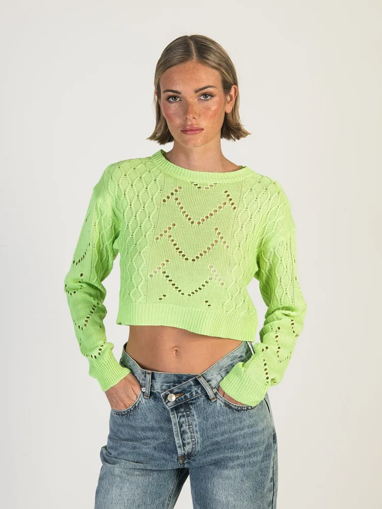 DAISY STREET LTD CROCHET KNIT BOXY JUMPER