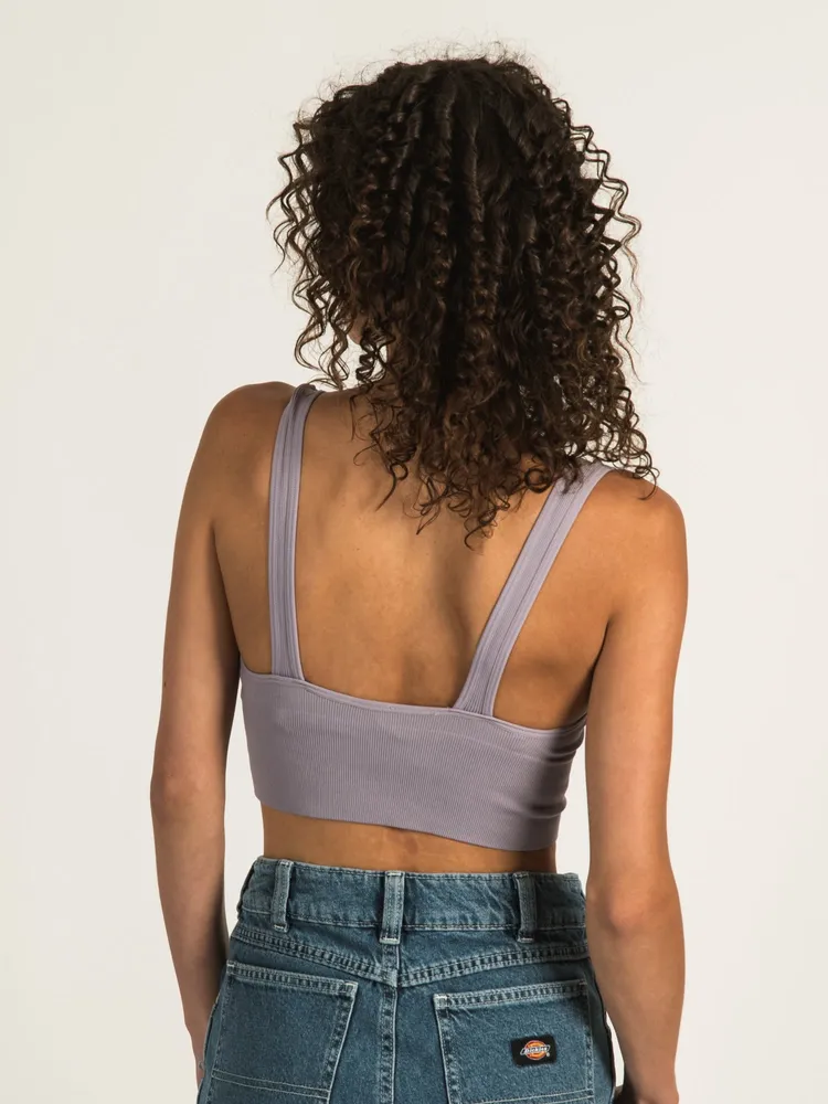 DYNAMIC DEEP V CROP RIBBED BRALETTE - CLEARANCE