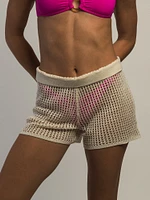 EIDON ZIA CROCHET SHORT - IVOIRE