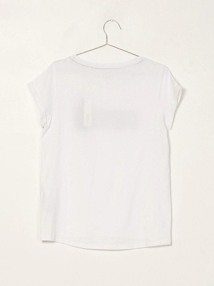 WOMENS BOX LOGO S/S TEE - WHITE CLEARANCE