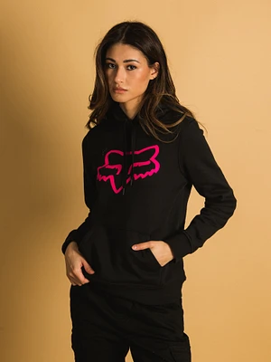 FOX BOUNDARY PULLOVER FLEECE - BLACK/PINK CLEARANCE