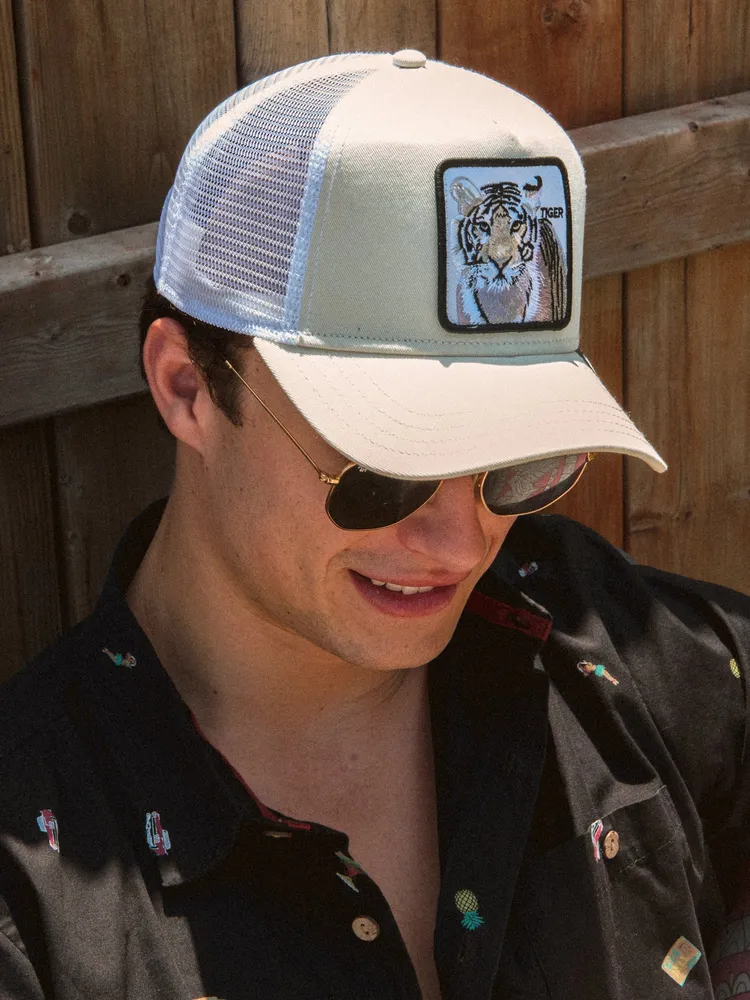 GOORIN BROS THE WHITE TIGER TRUCKER HAT