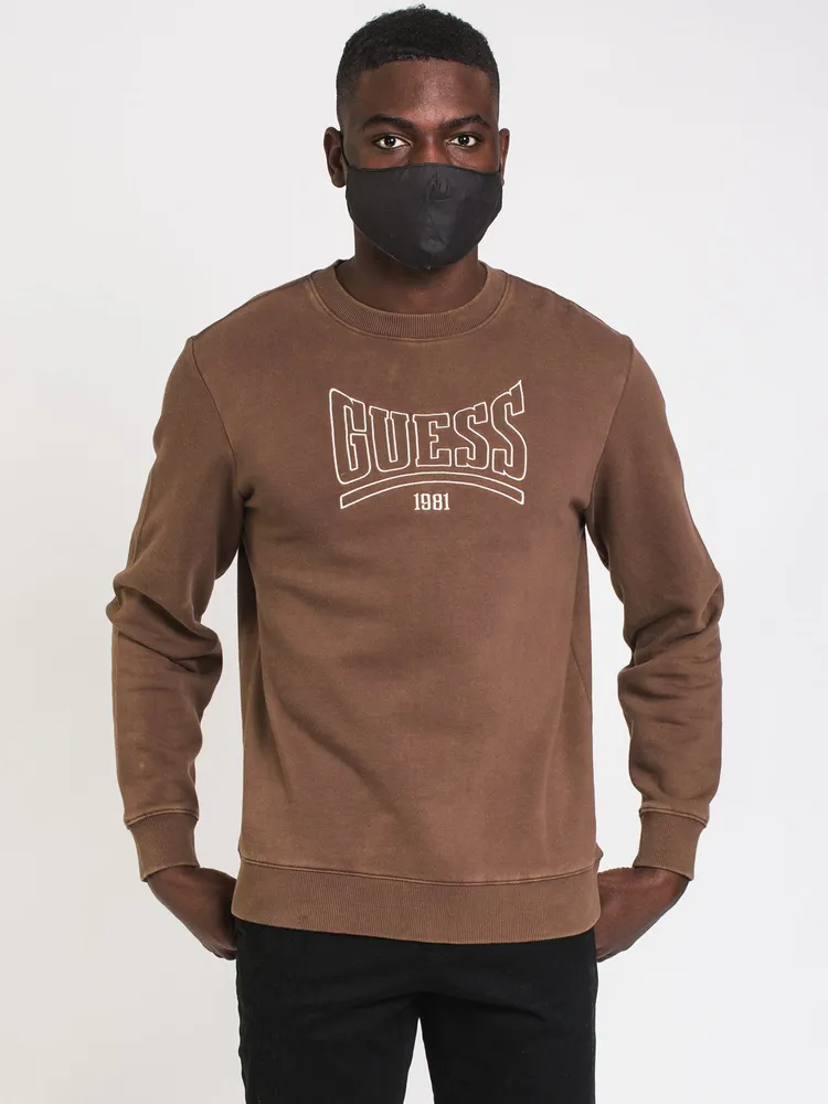 GUESS ECO ROY RETRO LOGO SWEATSHIRT - CLEARANCE