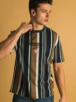 GUESS ORIGINAL BRYSON VERTICAL STRIPE T-SHIRT - CLEARANCE