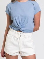 HARLOW EVERLY RIB TWIST TEE