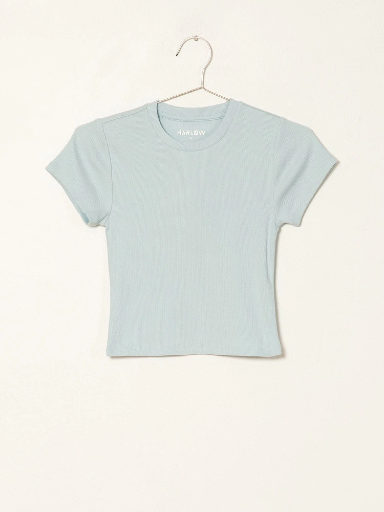 HARLOW RIBBED BABY TEE - CLEARANCE