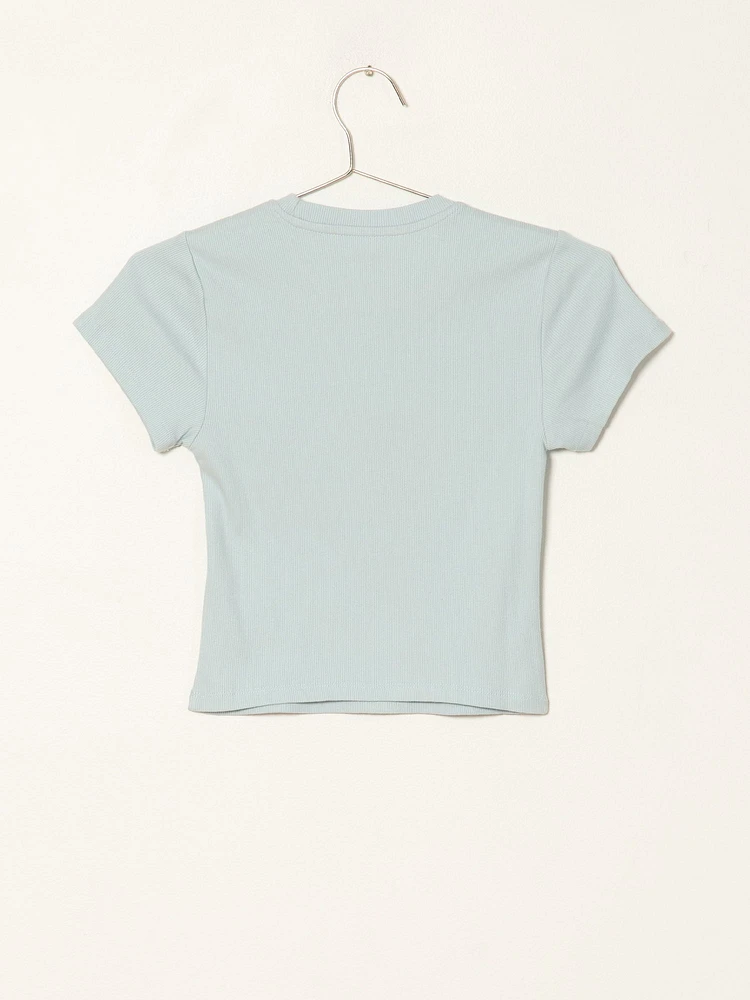 HARLOW RIBBED BABY TEE - CLEARANCE