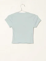 HARLOW RIBBED BABY TEE - CLEARANCE