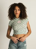 HARLOW RIBBED ALL OVER PRINT BABY TEE