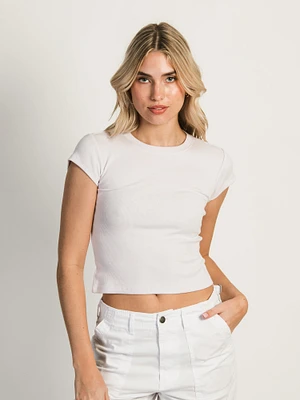 HARLOW RIBBED BABY TEE - LILAC CLEARANCE