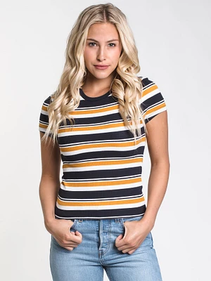 WOMENS AUTUMN STRIPED TEE - CLEARANCE