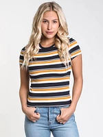 WOMENS AUTUMN STRIPED TEE - CLEARANCE