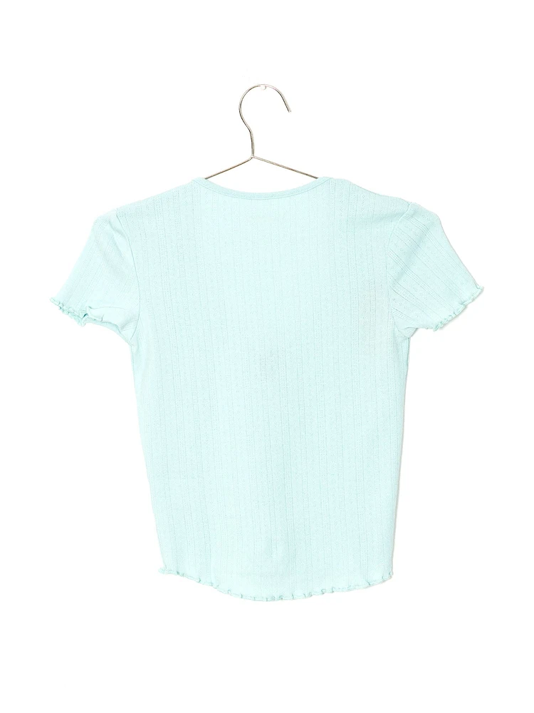 HARLOW POINTELLE SCOOP TEE