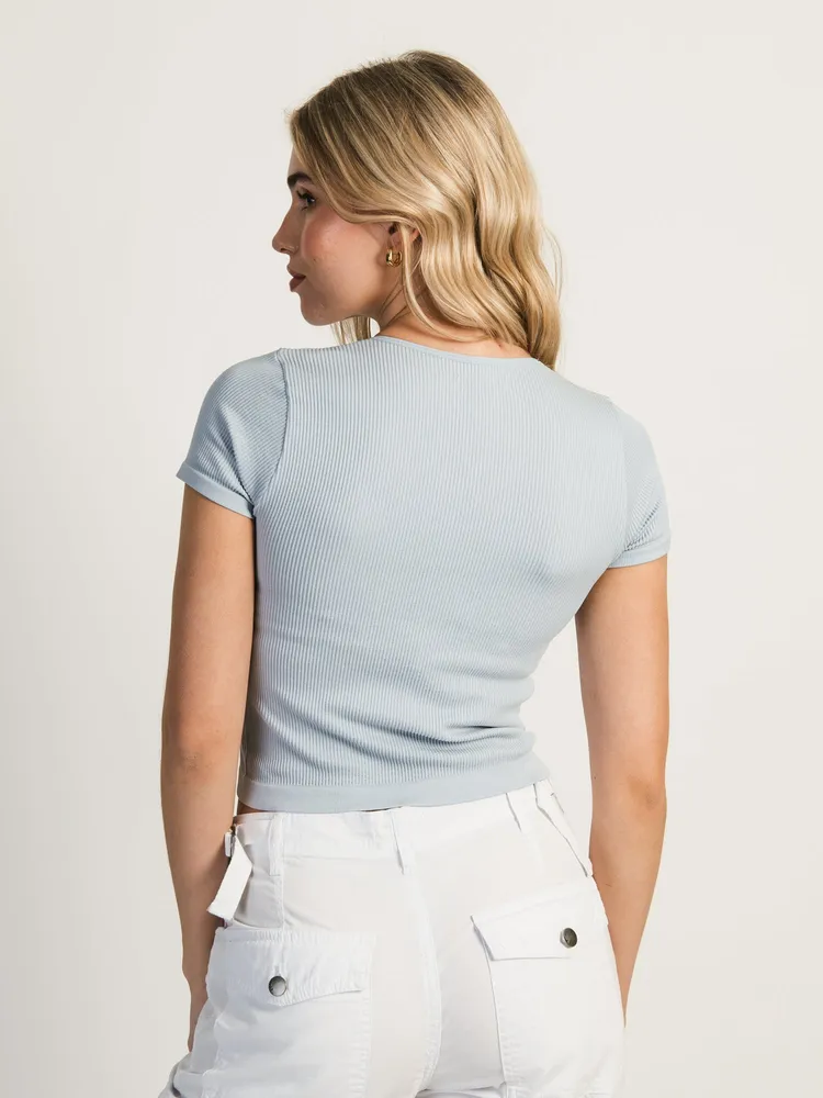 HARLOW RIBBED SEAMLESS TEE