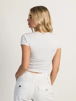 HARLOW RIBBED SEAMLESS TEE