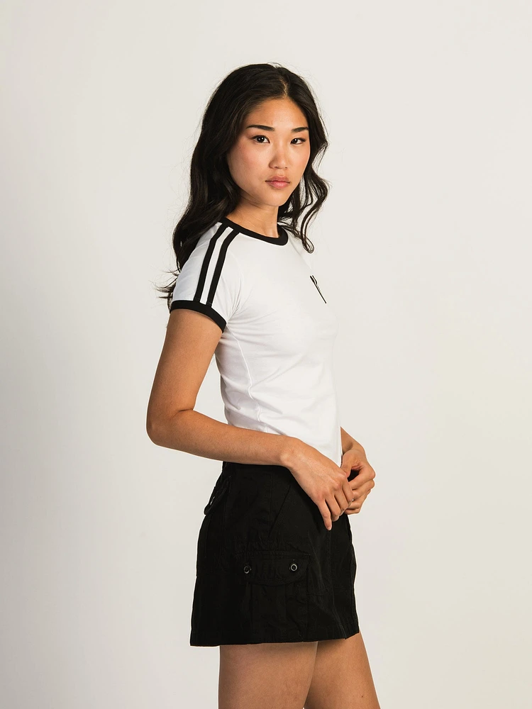 HARLOW MIA TEE - WHITE/BLACK