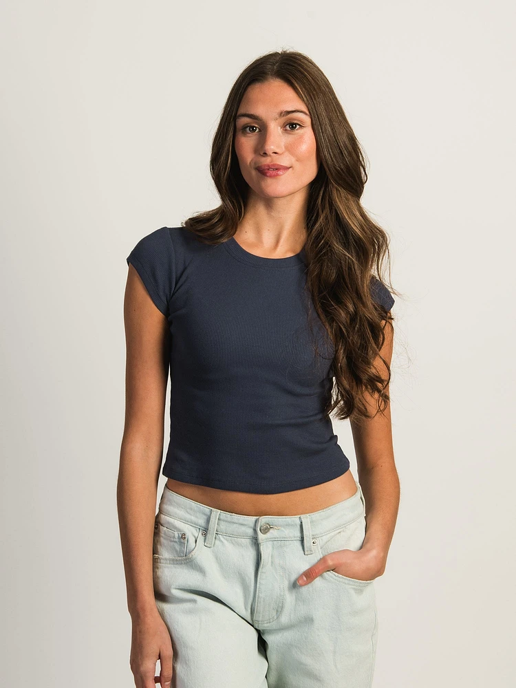 T-SHIRT BB HARLOW ESSENTIAL RIBBED – INDIGO