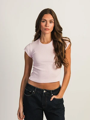 T-SHIRT BB HARLOW ESSENTIAL RIBBED – ROSE CLAIR