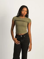 HARLOW FLAT RIB BABY TEE - STAR STRIPE