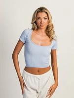 HARLOW SQUARENECK SEAMLESS TEE