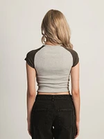 T-SHIRT HARLOW MISSY MELANGE - GRIS CENDRE