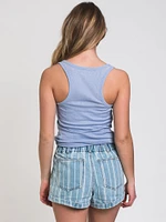 HARLOW HENLEY RIB TANK - CLEARANCE