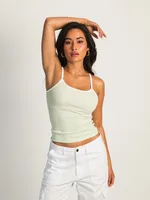 HARLOW LOGAN TANK - SAGE w/ WHITE