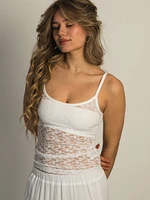 HARLOW LACEY TANK TOP - WHITE