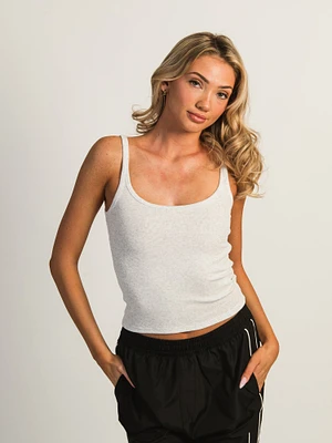 HARLOW ESSENTIAL RIBBED MELANGE TANK