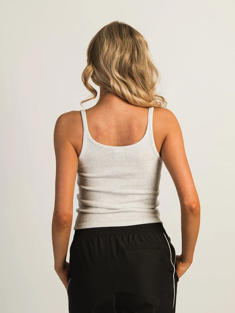 HARLOW ESSENTIAL RIBBED MELANGE TANK