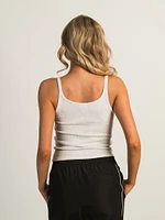 HARLOW ESSENTIAL RIBBED MELANGE TANK