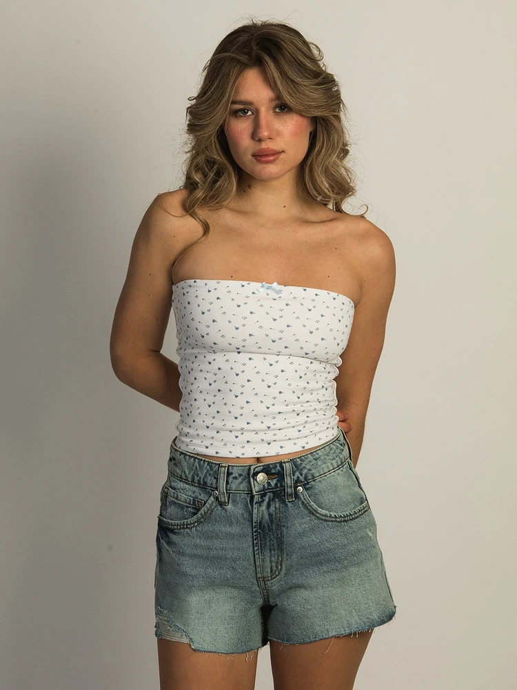 HARLOW BAILEY DITSY TUBE TOP - WHITE