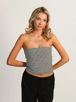 HARLOW BAILEY STRIPED TUBE TOP - WHITE/BLACK