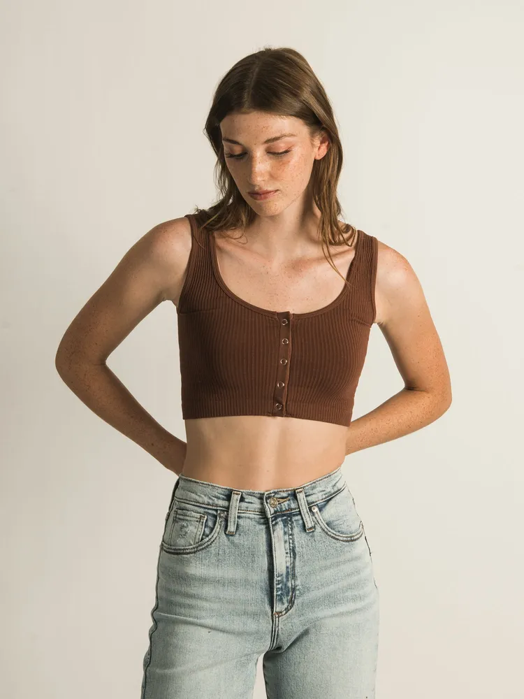 HARLOW RIB SNAP BRALETTE