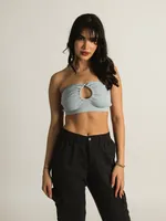HARLOW TWIST HALTER TOP