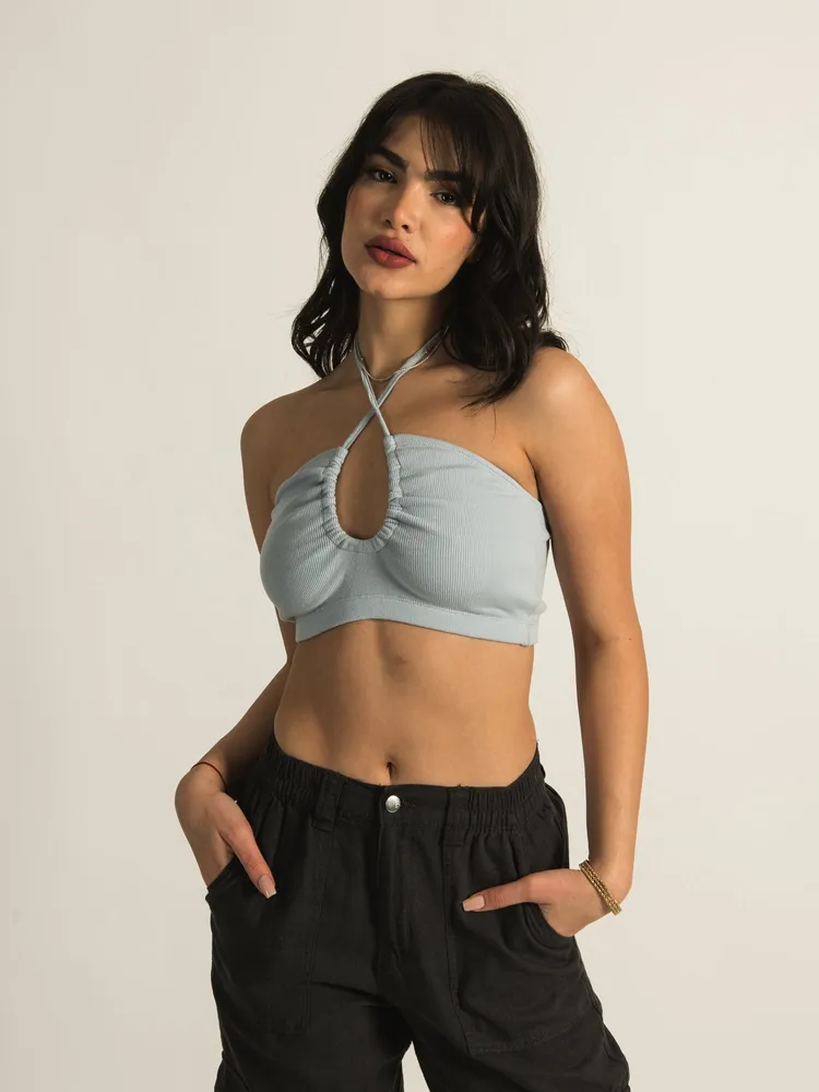 HARLOW TWIST HALTER TOP