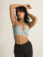 HARLOW TWIST HALTER TOP