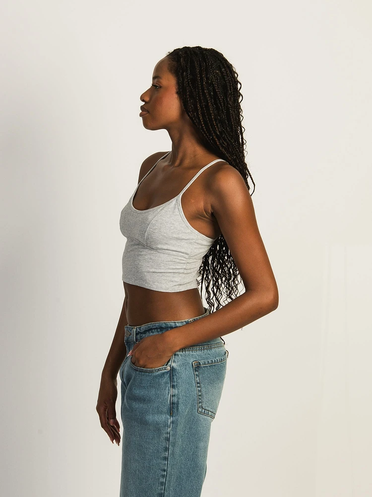 HARLOW MELANGE TANK TOP - HEATHER GREY