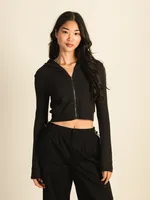 HARLOW ELLIE RIBBED ZIP UP