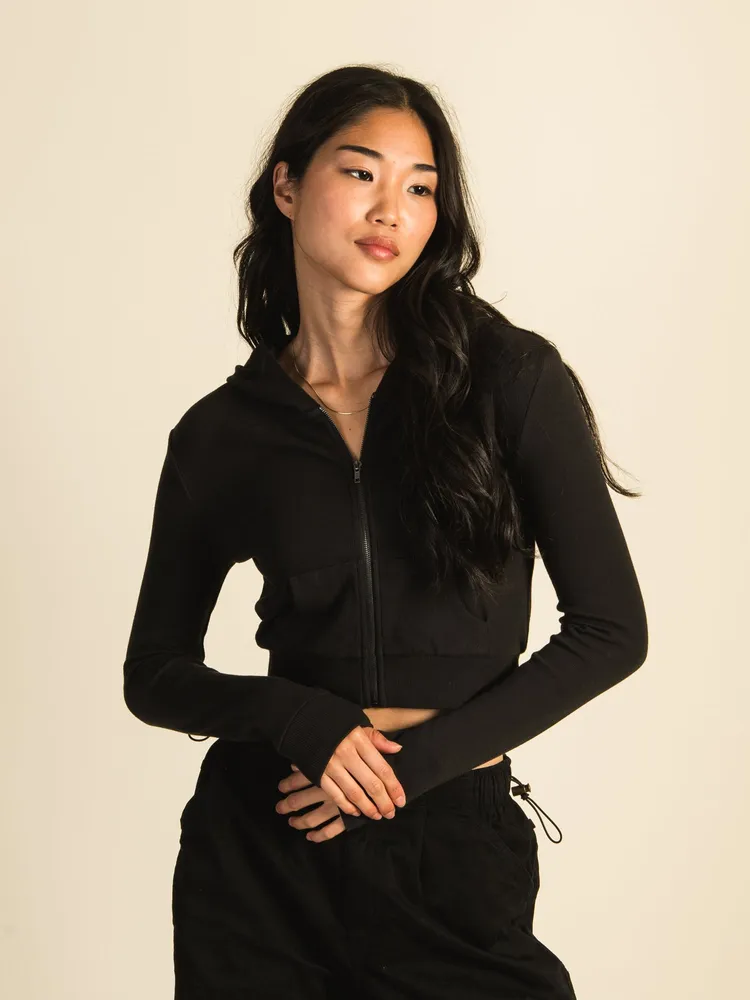 HARLOW ELLIE RIBBED ZIP UP