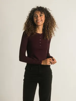 HARLOW MERCEDES LONG SLEEVE HENLEY - CLEARANCE