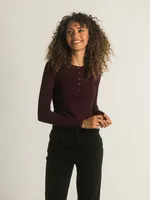 HARLOW MERCEDES LONG SLEEVE HENLEY - CLEARANCE
