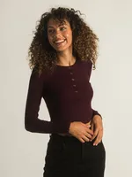HARLOW MERCEDES LONG SLEEVE HENLEY - CLEARANCE