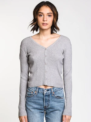 WOMENS BRIANNA CARDI - GREY MIX CLEARANCE