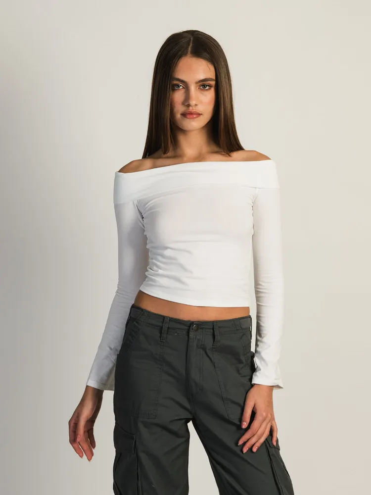 HARLOW KAITLYN OFF-THE-SHOULDER LONG SLEEVE - WHITE