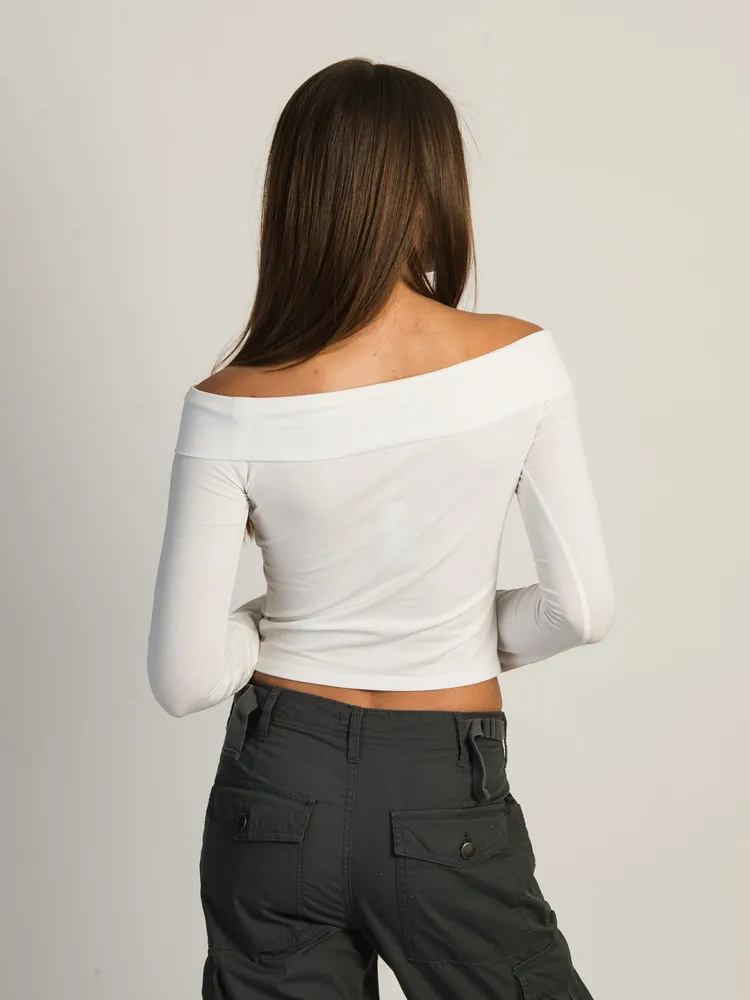 HARLOW KAITLYN OFF-THE-SHOULDER LONG SLEEVE - WHITE