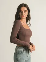 HARLOW SQUARE NECK LONG SLEEVE