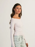 T-SHIRT HARLOW CHLOE MANCHES LONGUES – ROSE BB