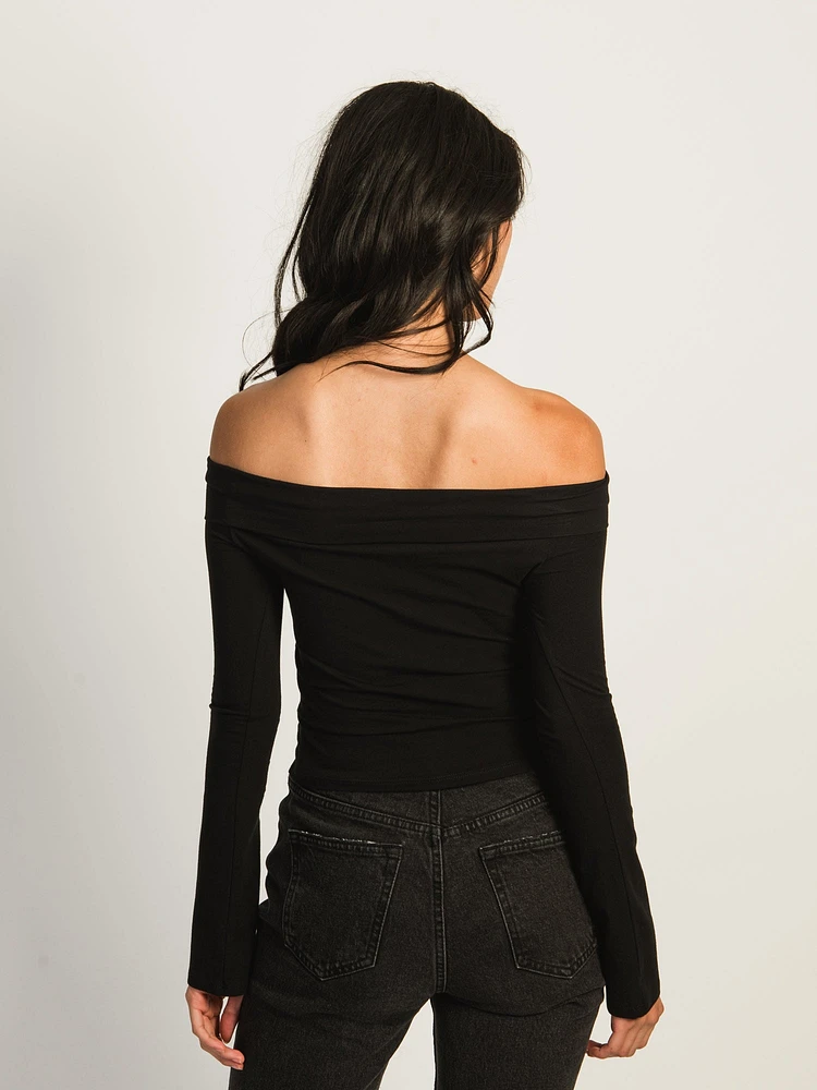 HARLOW KAITLYN OFF-THE-SHOULDER LONG SLEEVE