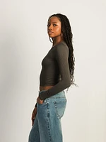 T-SHIRT À ENCOCHE HARLOW HARPER MANCHES LONGUES